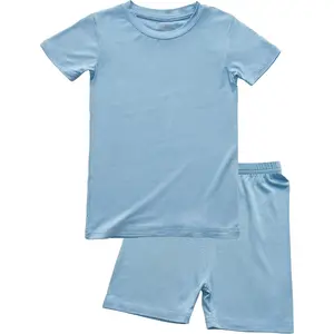 Toddler Kids Girls Boys 2T-10Y Soft Comfy 2pcs Set Short Sleeve Shirts and Pants Sets