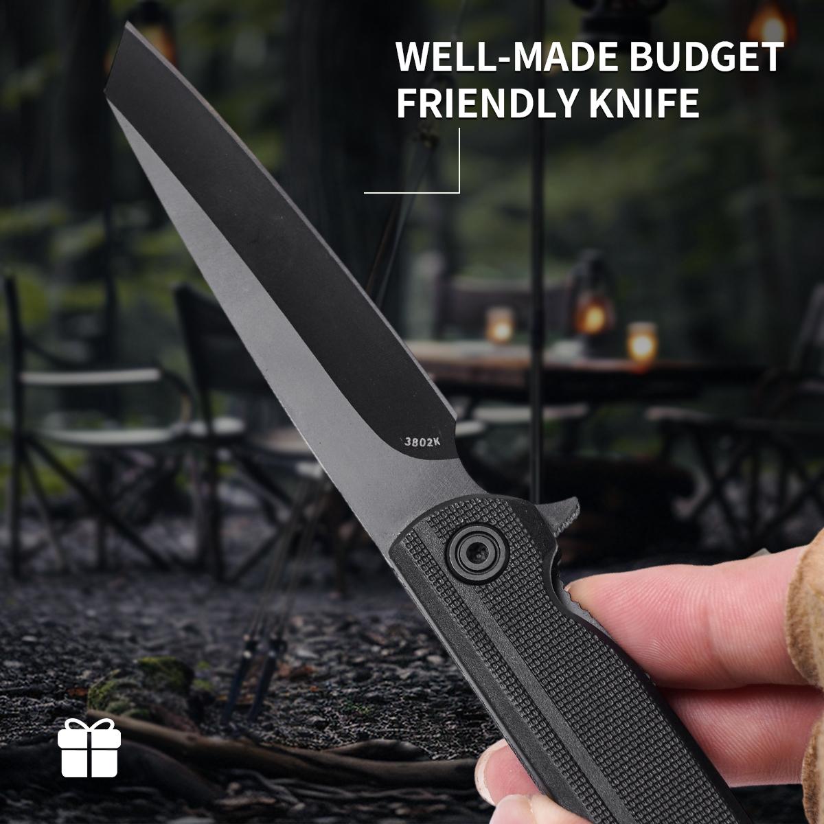 Slim EDC Folding Knife with Pocket Clip, Reliable Outdoor Gear for Camping & Bushcraft