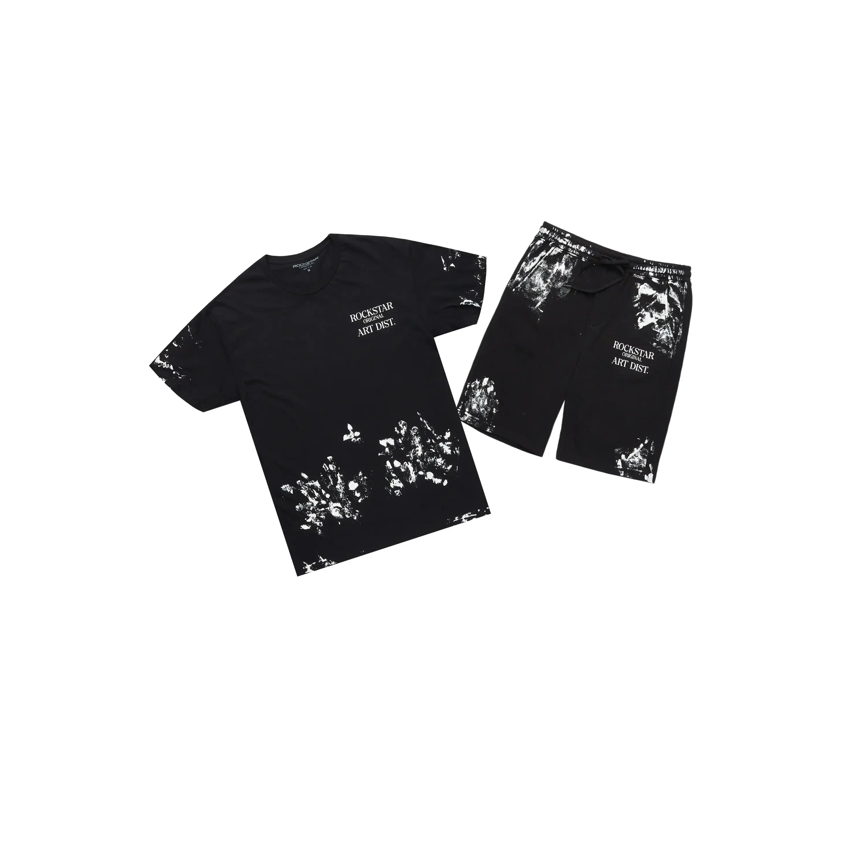 Filip Black Graphic T-Shirt Short Set Filip Black Graphic T-Shirt Short Set