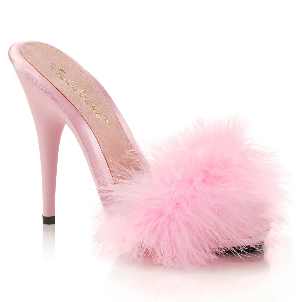 Women's 3/8 Inch Formal Platform Sandals - Poise-501F, Slip-On Footwear with Feathers, Stylish Comfortable Heels for Proms