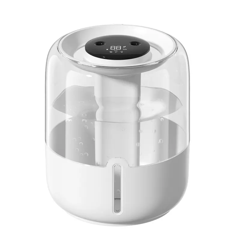 4L Dual-Spray Ultra-Quiet Air Humidifier with Water Tank, Digital Display, Quiet Mode, Adjustable Mist Output, Efficient and Stable Atomization System, 176x208mm, Sleep Aid, for Family Use (All Family Members, Home Bedroom, Office)