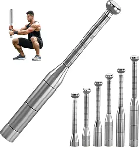 Adjustable Steel Macebell (6-in-1), Indian Club Style Strength Training Equipment with 6.5–17.5 lbs Adjustable Weight, Knurled Grip Handle for Shoulder Stability, Core Strength, Grip Training, Full-Body Workouts and Home Gym Fitness