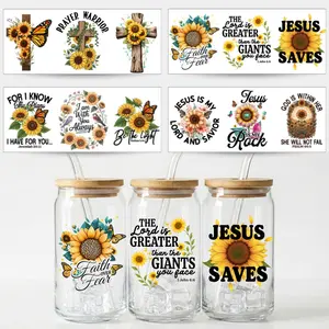 Christian Inspirational Quote Mug Set, Durable & Reusable for Cups/coffee Mugs/glassware, Perfect Gift for Religious Believers, Bible Verse Stickers