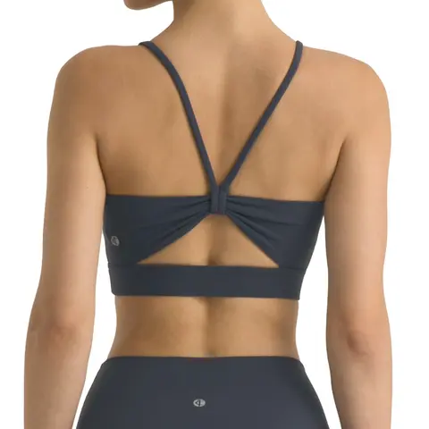 Colorfulkoala Women's Dreamlux Lightweight Wire-Free Bowknot Strappy Sports Bra - Back-Design Athleisure, Low-Impact Yoga Gym Activewear (sports bra for women)