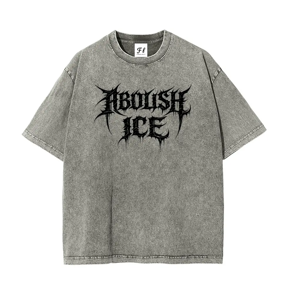 Abolish ICE Anti ICE Shirt Oversize Unisex Washed T-Shirt S 5XL Batik Streetwear Super Soft Pre Shrunk for Women Men