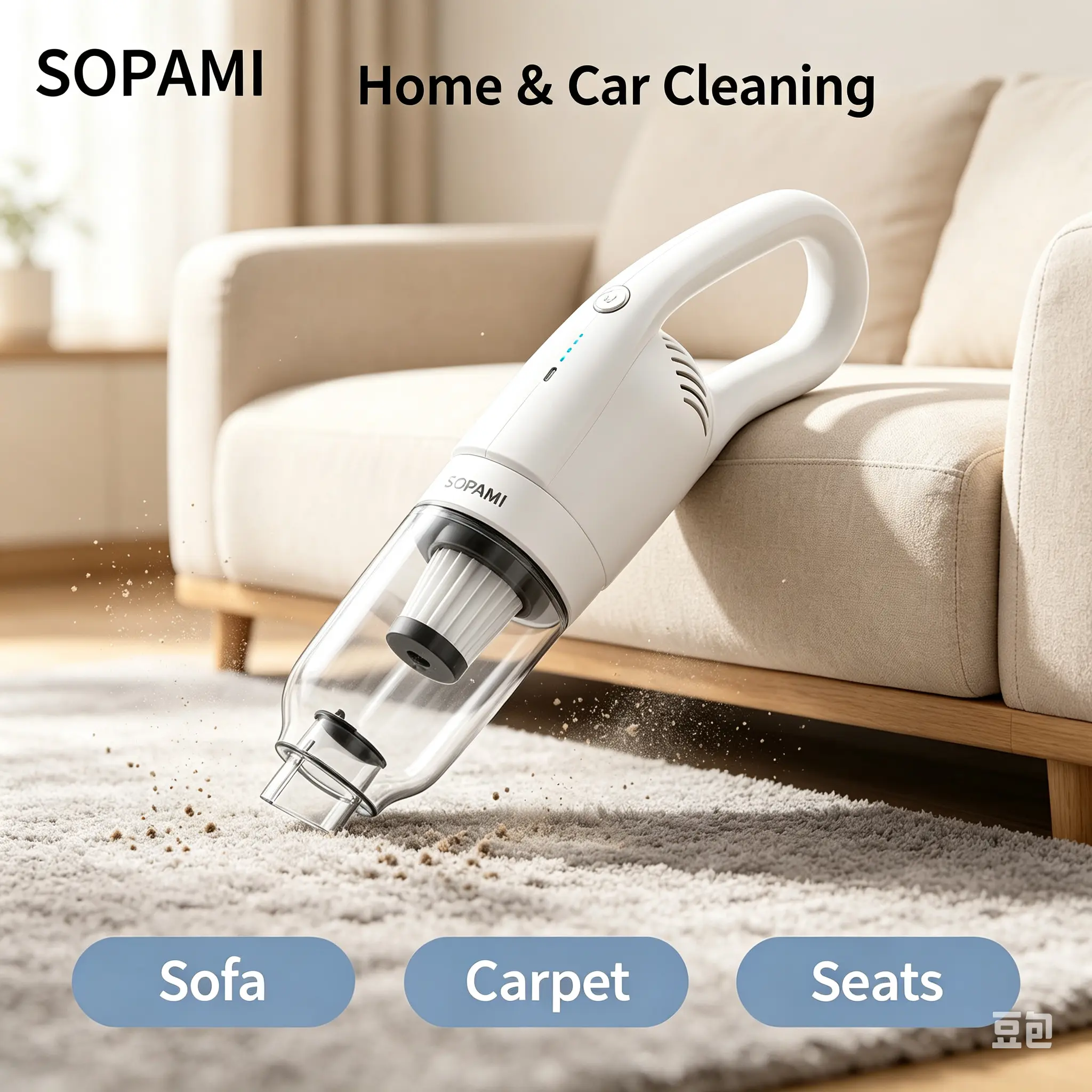 Cordless Handheld Vacuum Cleaner Powerful Suction for Home & Car Cleaning Perfect for Pet Hair, Dust, Crumbs & Small Messes Lightweight, Portable & Wireless with Multiple Attachments | Quick Clean Anytime Anywhere