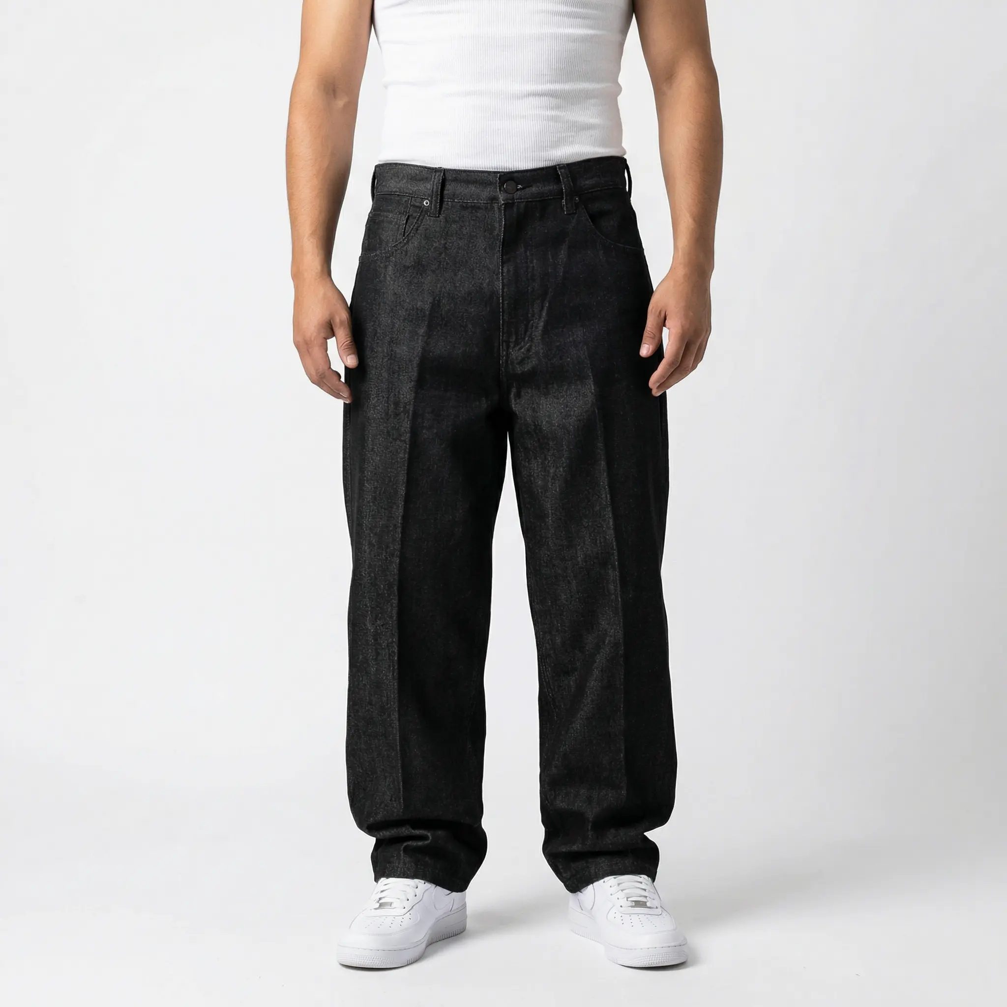 BEN DAVIS Gorilla Cut Pants - BENDAVIS Mid Waist, Plain Cotton