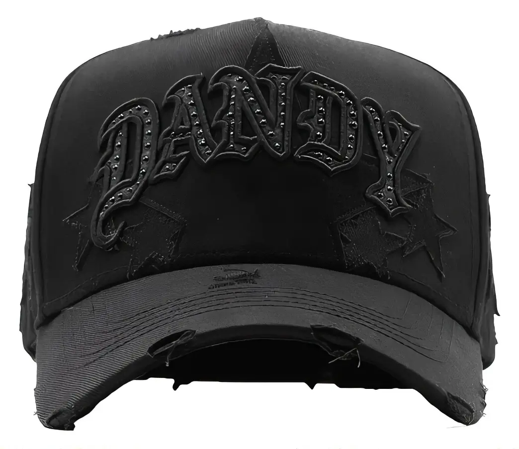 Black Baseball Cap with  Star Design, Adjustable Fit, Casual Style, Perfect for Everyday Wear