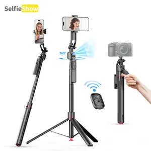 70" Auto Face Tracking Tripod for iPhone,Automatic Popup Tripod,No App,360° Rotation Smartphone Stand Tripod with Rechargeable Remote Control for TikTok Contentcreation Vlog Video Recording Travel Cellphone Selfie Vlogging Kit