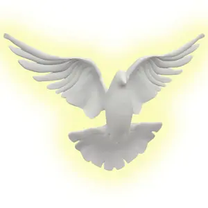 One Foot Wing Span Dove Set of 2, Holy Spirit Decor, Dove Figurine Pair, Religious Home Decor, Dove Sculpture, Symbolic Art