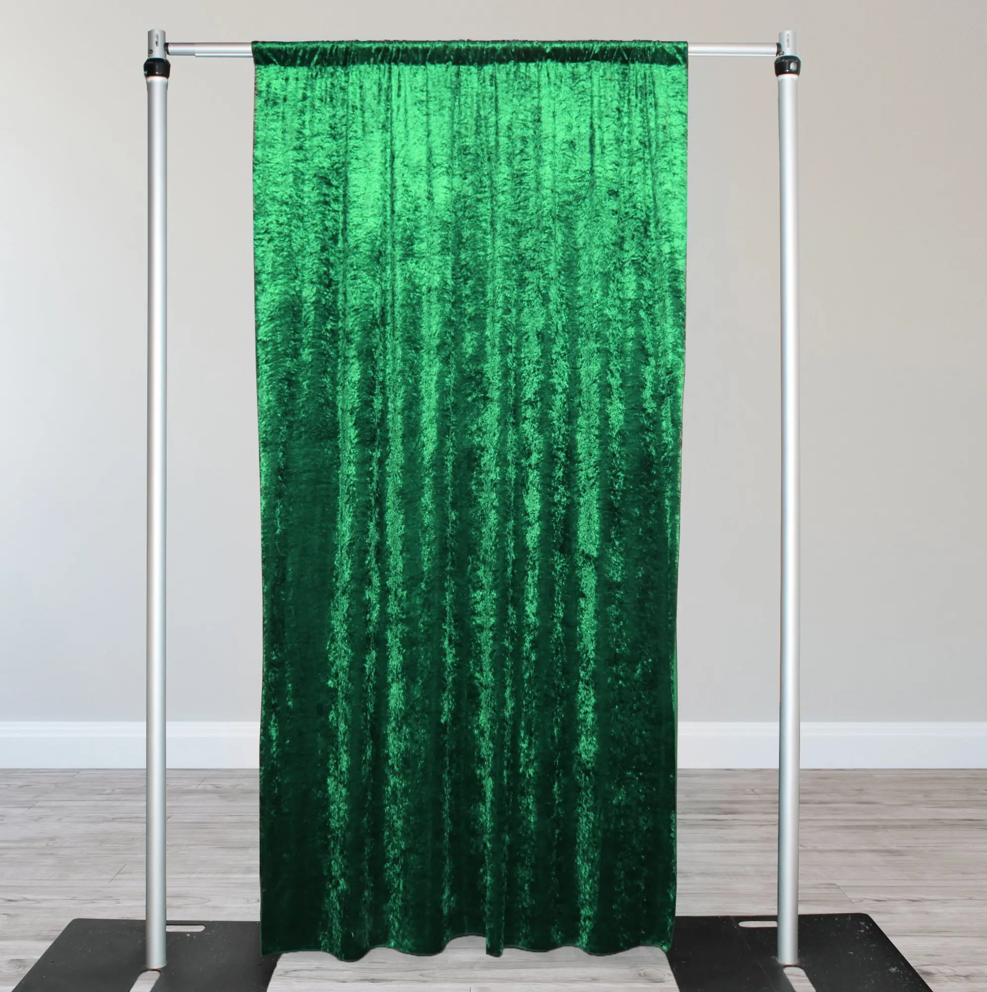 Velvet 14 ft x 60 Inch Drape with 4 Inch Pocket Emerald Green