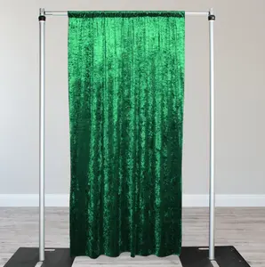 Velvet 14 ft x 60 Inch Drape with 4 Inch Pocket Emerald Green