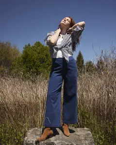 Charlie High Rise Sailor Jeans - French Blue