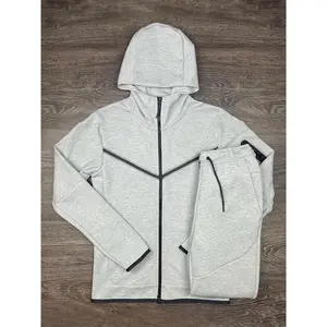 ELI Men's Trendy Casual Spring And Autumn Sportswear, Two-piece Hooded Sweatshirt Boutique Sportswear Set, Sportswear Set, Sweatpants Hooded Sweatshirt Set, Spring Autumn Winter Casual Long Sleeve Two-piece Set