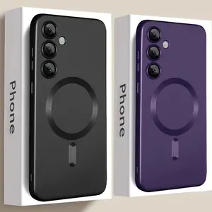 For Samsung Galaxy A17, A07, A56, A36, A26, A16, A06, A55 5G, A35 5G, A15, A25,  A05S, And A05 A14 A24 A34 A54 Soft Matte Magnetic Case That Includes a Camera Lens Protector