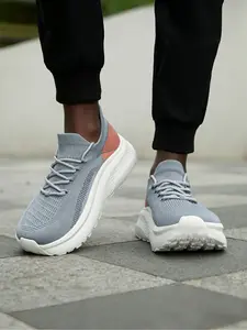 1 Pair Big Size Men's Wide Toe Box Sneakers Walking Shoes | Lightweight Casual Style | Grippy Durable Sole + Sock-Like Fit + No-Tie Laces | For Seniors / Everyday Outings