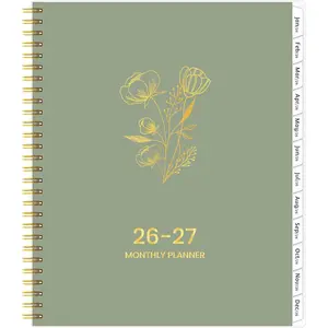 2026-2027 Monthly Planner, 18 Monthly Calendar Planner, January 2026 - June 2027, 8'' x 10'', 2026 Spiral Agenda with Tabs &Pocket, Flexible Cover, Organizer Notebook for Office  School,