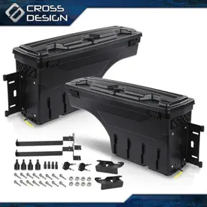 CROSSDESIGN Truck Bed Storage Tool Box Fit For 2019-2021 Dodge Ram 1500 Swing Case Left side&Right side  High quality ABS composite material Storage Box