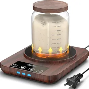 Electric Sourdough Starter Warmer, Upgrade Warming Heating Pad Mat for Sour Dough Starter, Sourdough Heater Proofing Tool for  Baking with Thermostat Control, Timing, Memory Function ( Grain)