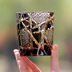 Edo Kiriko Handcrafted Crane Lightning Whisky Glass With Exquisite  Box