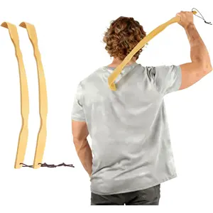 2 PCS Back Scratcher,17" Strong Sturdy Self-Massager Therapeutic Bamboo Wooden Back Scratchers for Scratching Itches,Best Gift for Father's Day Pregnant Women&People Who Need Longer Hands.