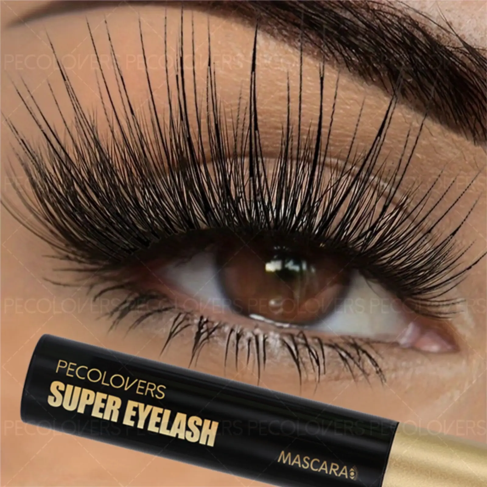 1PC 24-hour Long-lasting Waterproof Black Mascara, Voluminous Lengthening Mascara, Longwear Mascara, Anti-smudge, Non-clumping, Mild Formula, Ultra-fine Brush Head, Makes Eyelashes Thicker, Longer and Well-defined, Holiday Gift for Girls