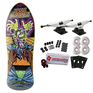 World Industries Skateboard Complete Jesse Martinez Rock em Sock Em Black 10.126" x 31"