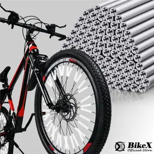 Bike Spoke Reflector, 360° Visibility Bike Spoke Reflectors, Waterproof Bicycle Reflective Clips Warning Spoke Lights Covers- Fit for Mountain and Road Bikes (1.9-2.4mm)