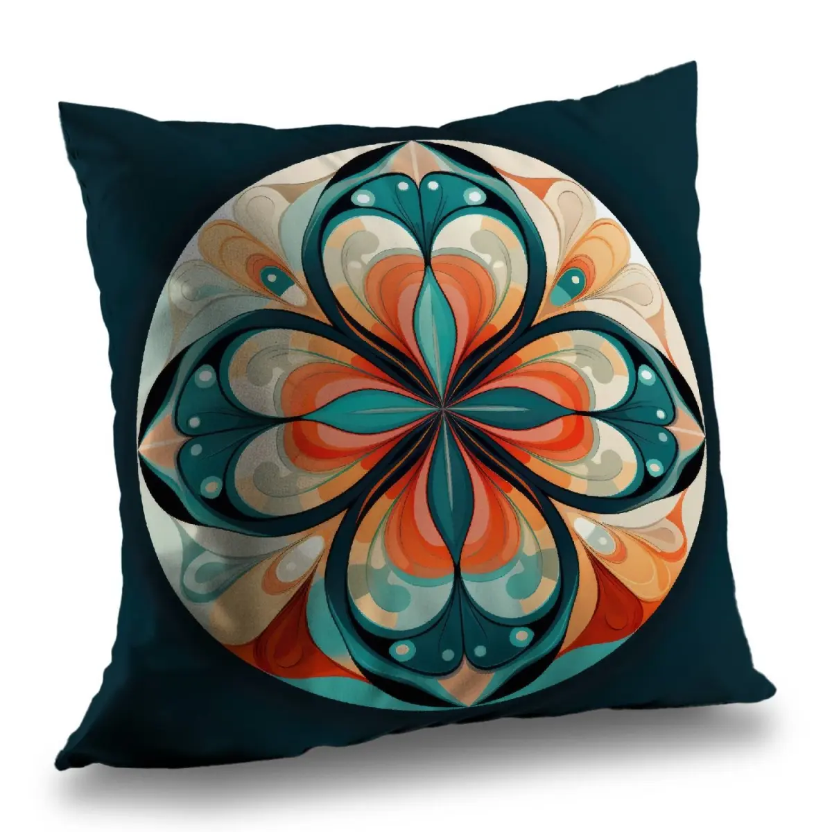Conscious Sales C1PT161687IGQN 16 x 16 in. Peaceful Mandala Turquoise Throw Pillow - Home Decor Insert