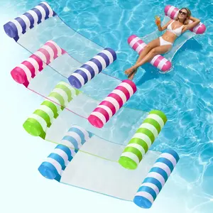2 Pcak Inflatable Hammock Pool Floats Available for Adults - Durable 4-In-1 Versatile Design Transforms Into a Lounge Chair, Saddle, Drifter, Or Floating Bed for Swimming Pool Party Summer Lake Water Fun