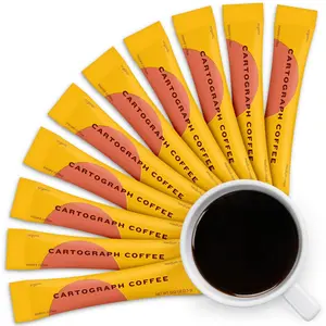 Organic Instant Coffee Packets Single Serve 10PK - Medium Roast Instant Espresso - Freeze Dried Coffee Instant Powder - Individual Coffee Packets - Gourmet Instant Coffee Sticks