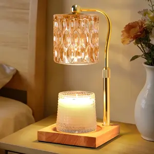 Candle Warmer Lamp Adjustable Height with Timer Dimmer, Dimmable Glass Wax Melt Warmer Light for Scented Jar, Present for Women Candle Lovers Christmas House Warming  Decor Brithday,