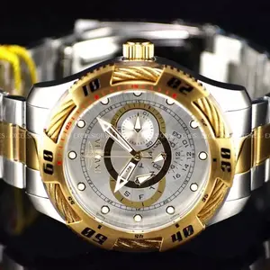 Luxury Men’s Invicta Wrist Watch - Gold & Silver Two Tone - 100% Authentic Invicta