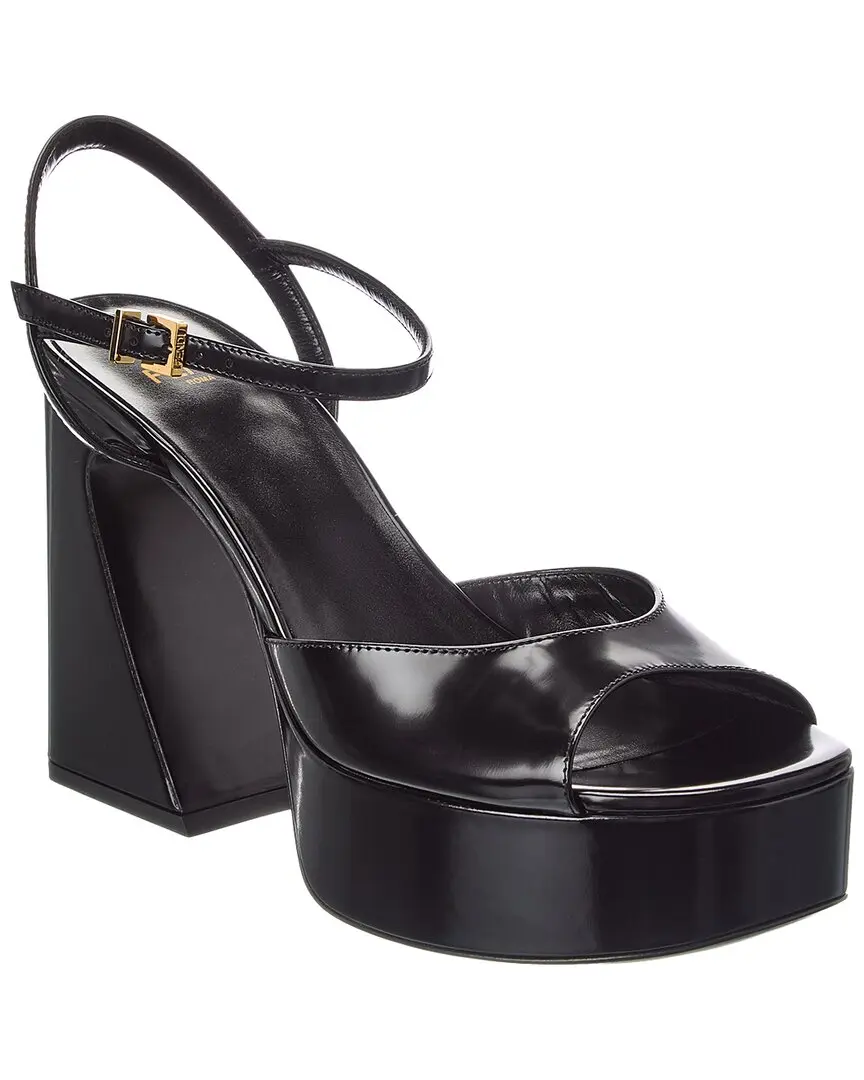 FENDI Arco Leather Platform Sandal