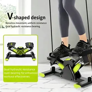 20-Minute Daily Fitness Stepper Quiet Mini Exercise Stepper with Resistance Bands, Sturdy Stair Climber for Low-Impact Full Body Workout, Space-Saving Home Gym Equipment for Beginners & All Fitness Levels Waist Twist and Core Ab Machine