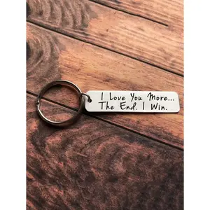 Fashion Rectangular Alphabet Keychain, Casual Simple Accessory, Stainless Steel Material, Fashion All-Match Letter Pattern Design Metal Keychain for Men & Women for Gift Does not apply