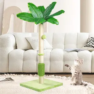 Natural Jute Cat Scratching Post - Vertical Climber Itching Relief Non-Shedding Durable Vertical Scratcher