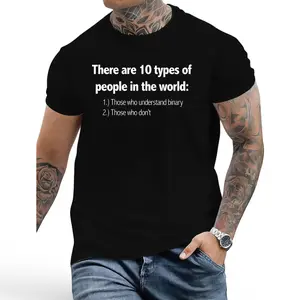 Summer t Shirts Binary Joke Fun T-Shirt - Programmer Humor Culture Shirt