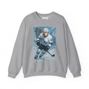 Hockey Graphic Sweatshirt, Retro Sportswear, Unisex Crewneck, Gift for Him, Ice Hockey Fan Apparel, Casual Winter Clothing