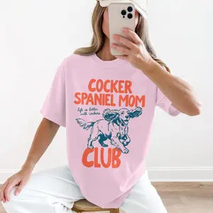 Cocker Spaniel Mom Club English Cocker Lover Tee, American Cocker Gifts, Cute Dog Graphic Shirt, Funny Dog Lover Shirt
