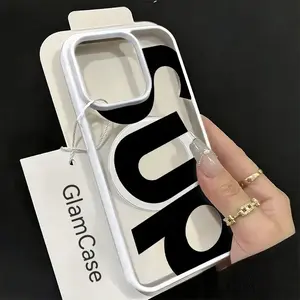 Creative Curved Geometric Art Design Phone Case Magsafe Shockproof Drop-Proof TPU Protectionfor iPhone 11-17 PRO MAX  Aesthetic Cover Black Magnetic Reindeer Christmas S23 Ultra Delight Tree S24 S22 S26 Masked Metal Frameless,