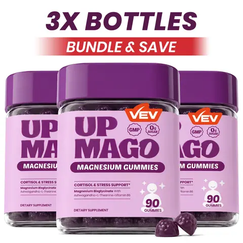 VEV UPMAGO Magnesium Supplement Gummies, 3-Bottle Bundle