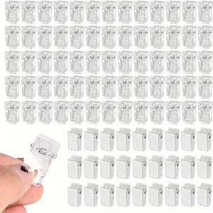 20pcs Self Adhesive Wall Clips Plastic Photo Clips Tapestry Clips Small Hanging Clips For Hanging On The Wall Adhesive Clips For Poster Photo Wall Stationery Office Supplies (Clear)