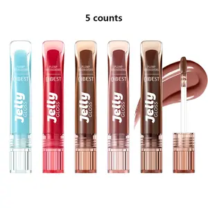 Set of 5 Lazy Makeup Essential! 5 Color Lip Oil Set, Lip Care, Hydrating & Moisturizing Liquid Lipstick, Long-Lasting Glossy Finish, Perfect for Daily Use