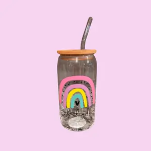 Libby beer can cup- Be kind rainbow, multi color
