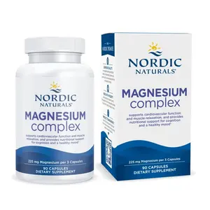 Nordic Naturals Magnesium Complex - Unique Chelated Tri-Magnesium Formula, 90 Ct Vegan, Non-GMO