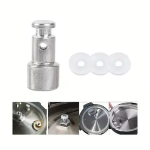 Universal Pressure Cooker Float Valve Replacement Kit, Includes 1 Float Valve + 3 Silicone Seals, Replacement Parts, Leak-Proof, Durable, Easy Installation quickly solves pot locking and pressure failure problems, an essential replacement accessory.