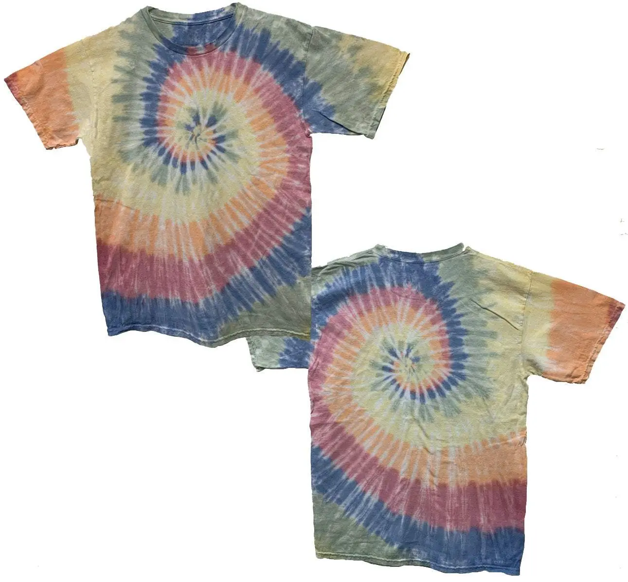 Pastel Nature Swirl Tie Dye t-shirt Cotton Menswear