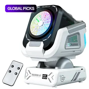 Rotatable with Remote Control, 1 Set Rechargeable Automatic Bubble Maker with RGB Light, Outdoor Bubble Blower for Wedding, Birthday, Outdoor Activities #GLOBAL PICKS