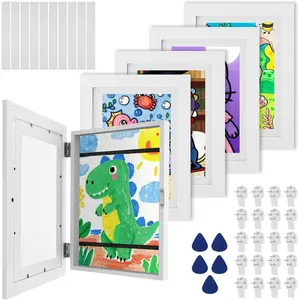 5 Pack  Art Frames Changeable Set A4 8.5x11 Letter Size Front Opening Photo Frames Wooden  Artwork Display Frame for 100 Pictures Horizontal and Vertical Picture Display for Crafts Drawing  Artwork